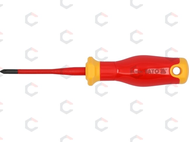Izoliuotas atsuktuvas elektrikui | labai plonas | PH1 x 80 mm | 1000 V (YT-282651) 2 Izoliuotas atsuktuvas elektrikui | labai plonas | PH1 x 80 mm | 1000 V (YT-282651) 2