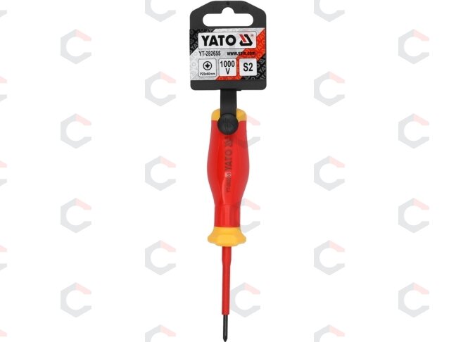 Izoliuotas atsuktuvas elektrikui | labai plonas | PZ0 x 60 mm | 1000 V (YT-282655) 1 Izoliuotas atsuktuvas elektrikui | labai plonas | PZ0 x 60 mm | 1000 V (YT-282655) 1