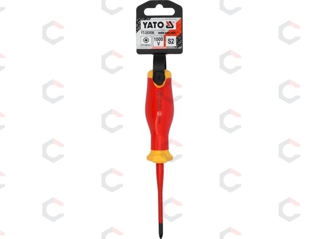 Izoliuotas atsuktuvas elektrikui | labai plonas | PZ1 x 80 mm | 1000 V (YT-282656) 1 Izoliuotas atsuktuvas elektrikui | labai plonas | PZ1 x 80 mm | 1000 V (YT-282656) 1