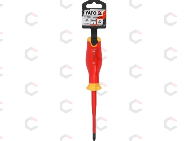 Izoliuotas atsuktuvas elektrikui | labai plonas | PZ2 x 100 mm | 1000 V (YT-282657) 2 Izoliuotas atsuktuvas elektrikui | labai plonas | PZ2 x 100 mm | 1000 V (YT-282657) 2