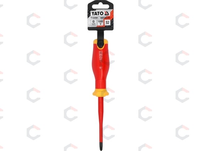 Izoliuotas atsuktuvas elektrikui | labai plonas | SL/PH2 x 100 mm | 1000 V (YT-282661) 2 Izoliuotas atsuktuvas elektrikui | labai plonas | SL/PH2 x 100 mm | 1000 V (YT-282661) 2