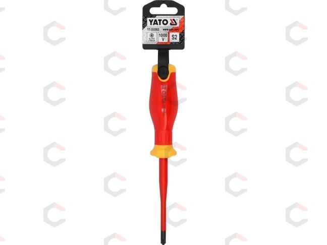 Izoliuotas atsuktuvas elektrikui | labai plonas | SL/PZ2 x 100 mm | 1000 V (YT-282663) 1 Izoliuotas atsuktuvas elektrikui | labai plonas | SL/PZ2 x 100 mm | 1000 V (YT-282663) 1