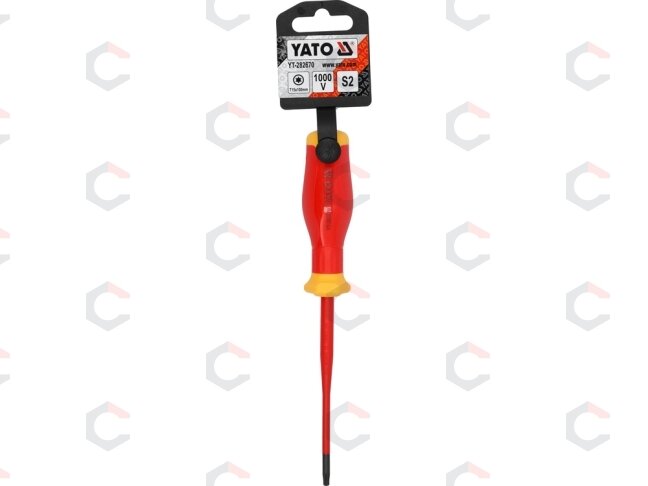 Izoliuotas atsuktuvas elektrikui | labai plonas | T15 x 100 mm | 1000 V (YT-282670) 2 Izoliuotas atsuktuvas elektrikui | labai plonas | T15 x 100 mm | 1000 V (YT-282670) 2