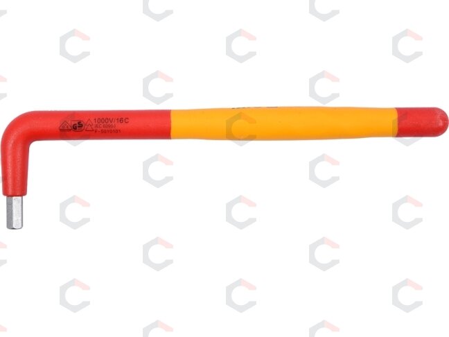 Izoliuotas raktas L-tipo 6-kampis 6 mm VDE (YT-21123) 1 Izoliuotas raktas L-tipo 6-kampis 6 mm VDE (YT-21123) 1