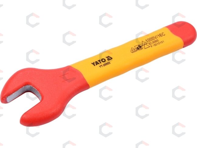 Izoliuotas veržliaraktis elektrikui atviru galu 11mm VDE (YT-20955) Izoliuotas veržliaraktis elektrikui atviru galu 11mm VDE (YT-20955)
