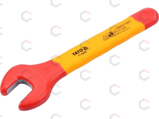 Izoliuotas veržliaraktis elektrikui atviru galu 14mm VDE (YT-20958) Izoliuotas veržliaraktis elektrikui atviru galu 14mm VDE (YT-20958)