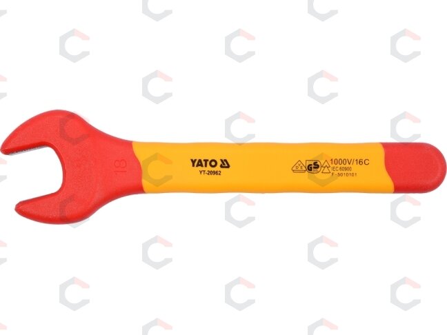 Izoliuotas veržliaraktis elektrikui atviru galu 18mm VDE (YT-20962) 1 Izoliuotas veržliaraktis elektrikui atviru galu 18mm VDE (YT-20962) 1