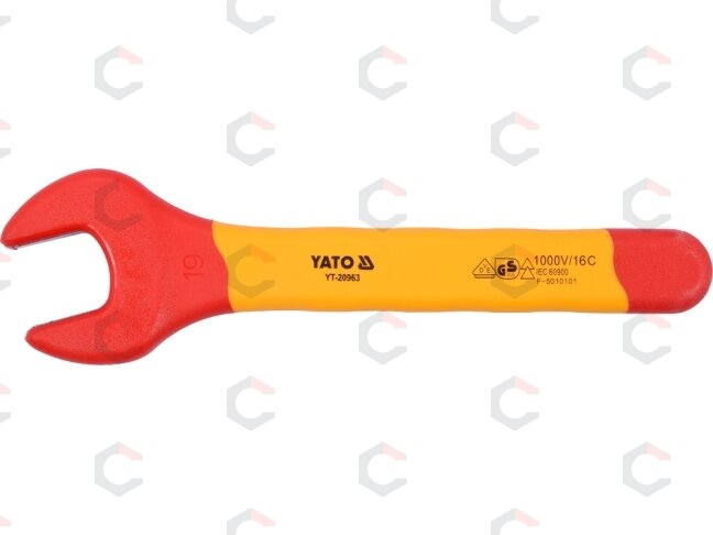 Izoliuotas veržliaraktis elektrikui atviru galu 19mm VDE (YT-20963) 1