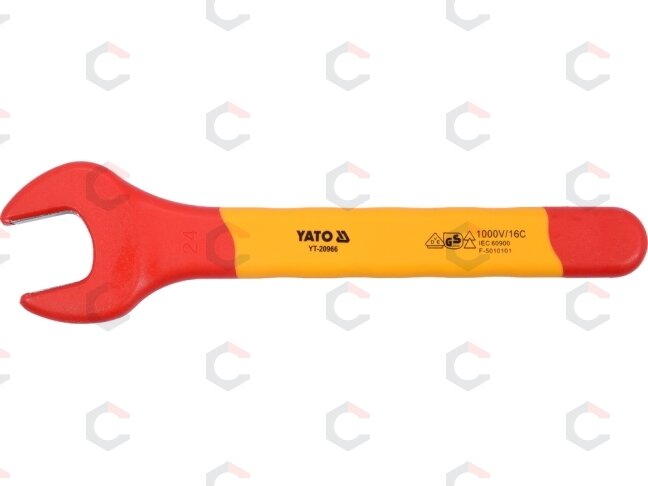 Izoliuotas veržliaraktis elektrikui atviru galu 24mm VDE (YT-20966) 1 Izoliuotas veržliaraktis elektrikui atviru galu 24mm VDE (YT-20966) 1