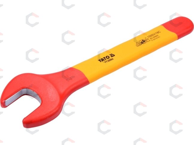 Izoliuotas veržliaraktis elektrikui atviru galu 24mm VDE (YT-20966) Izoliuotas veržliaraktis elektrikui atviru galu 24mm VDE (YT-20966)