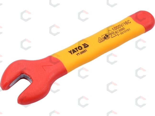 Izoliuotas veržliaraktis elektrikui atviru galu 7mm VDE (YT-20951) Izoliuotas veržliaraktis elektrikui atviru galu 7mm VDE (YT-20951)