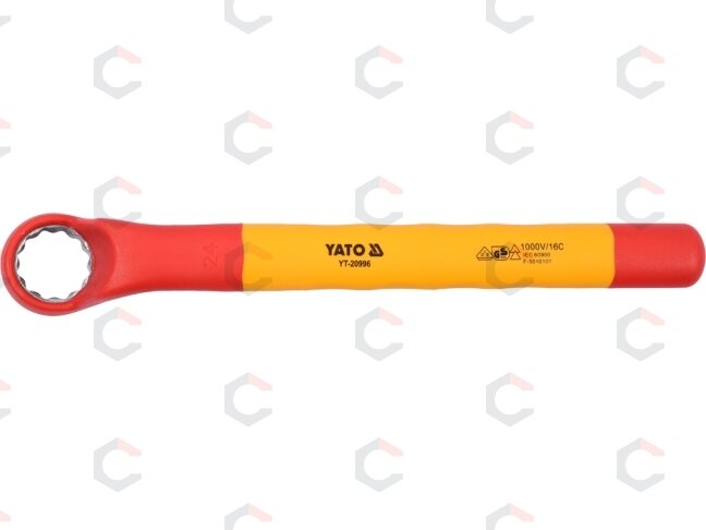 Izoliuotas veržliaraktis elektrikui kilpinis 24mm VDE (YT-20996) 2 Izoliuotas veržliaraktis elektrikui kilpinis 24mm VDE (YT-20996) 2