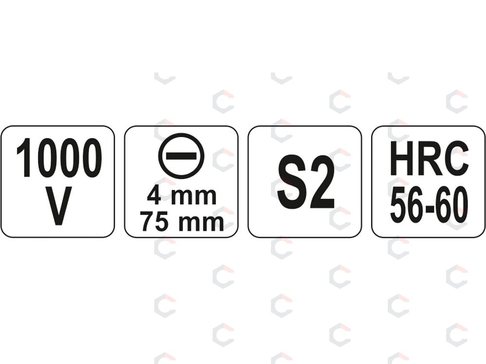 Izoliuotas atsuktuvas elektrikui | 1000V | 4x75 mm (YT-2816) 1 Izoliuotas atsuktuvas elektrikui | 1000V | 4x75 mm (YT-2816) 1