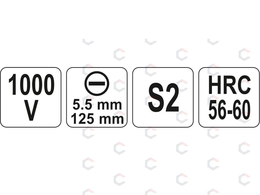 Izoliuotas atsuktuvas elektrikui | 1000V | 5,5x125 mm (YT-2818) 1