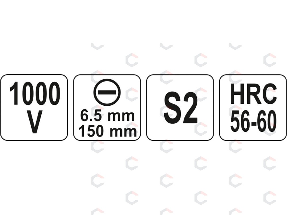 Izoliuotas atsuktuvas elektrikui | 1000V | 6,5x150 mm (YT-2819) 2 Izoliuotas atsuktuvas elektrikui | 1000V | 6,5x150 mm (YT-2819) 2