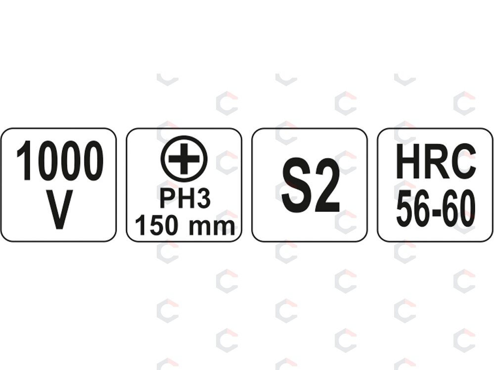 Izoliuotas atsuktuvas elektrikui | 1000V | PH3x150 mm (YT-2824) 2 Izoliuotas atsuktuvas elektrikui | 1000V | PH3x150 mm (YT-2824) 2