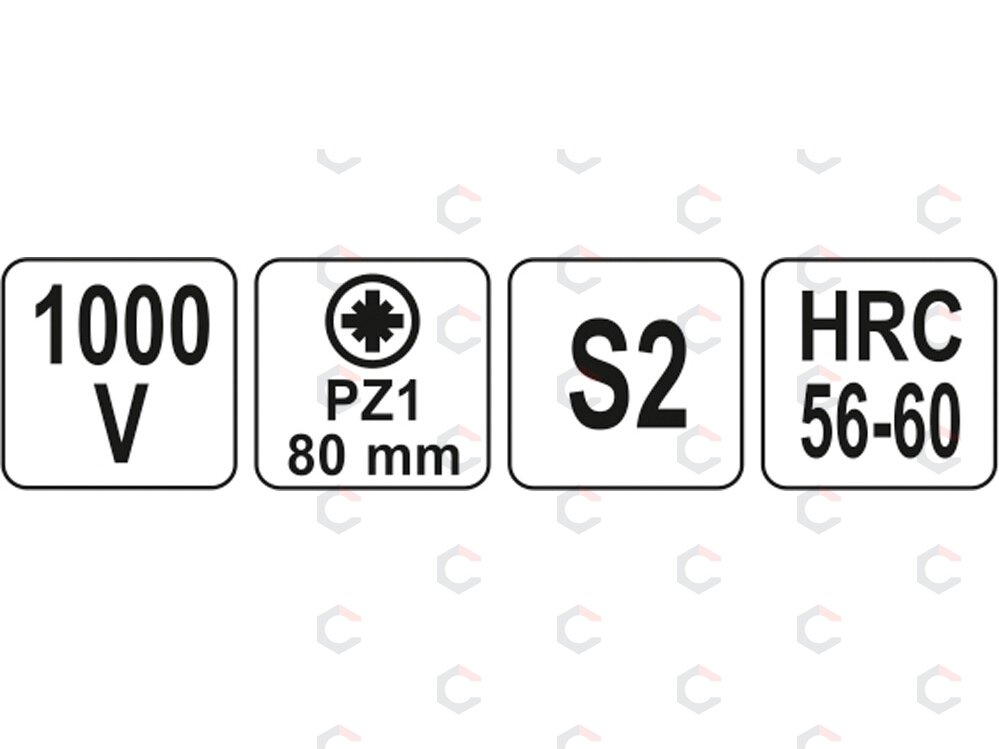 Izoliuotas atsuktuvas elektrikui | 1000V | PZ1x80 mm (YT-2825) 2 Izoliuotas atsuktuvas elektrikui | 1000V | PZ1x80 mm (YT-2825) 2