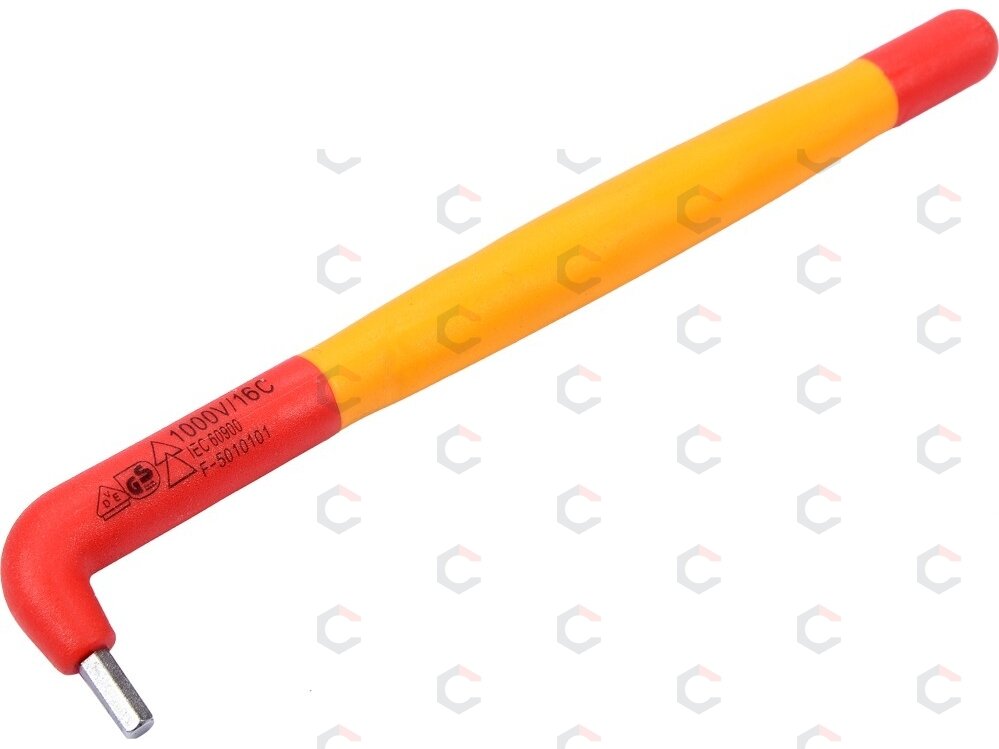 Izoliuotas raktas L-tipo 6-kampis 3 mm VDE (YT-21120)