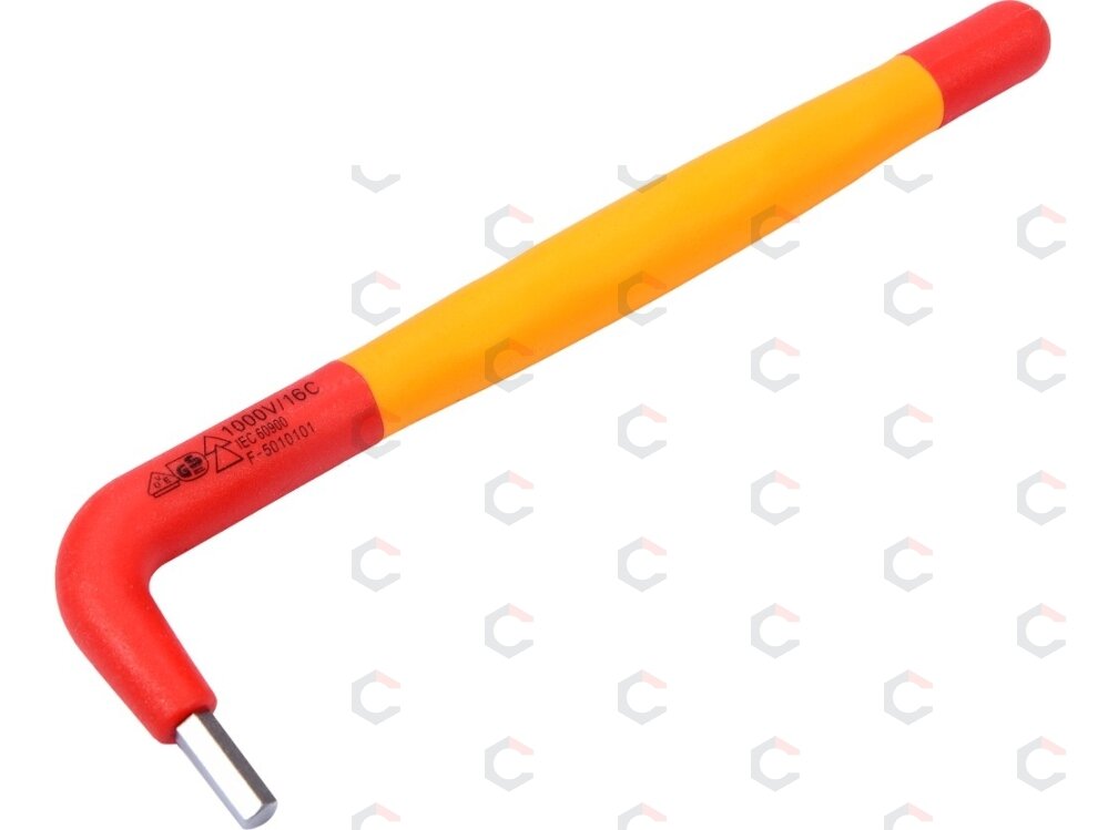 Izoliuotas raktas L-tipo 6-kampis 4 mm VDE (YT-21121) Izoliuotas raktas L-tipo 6-kampis 4 mm VDE (YT-21121)