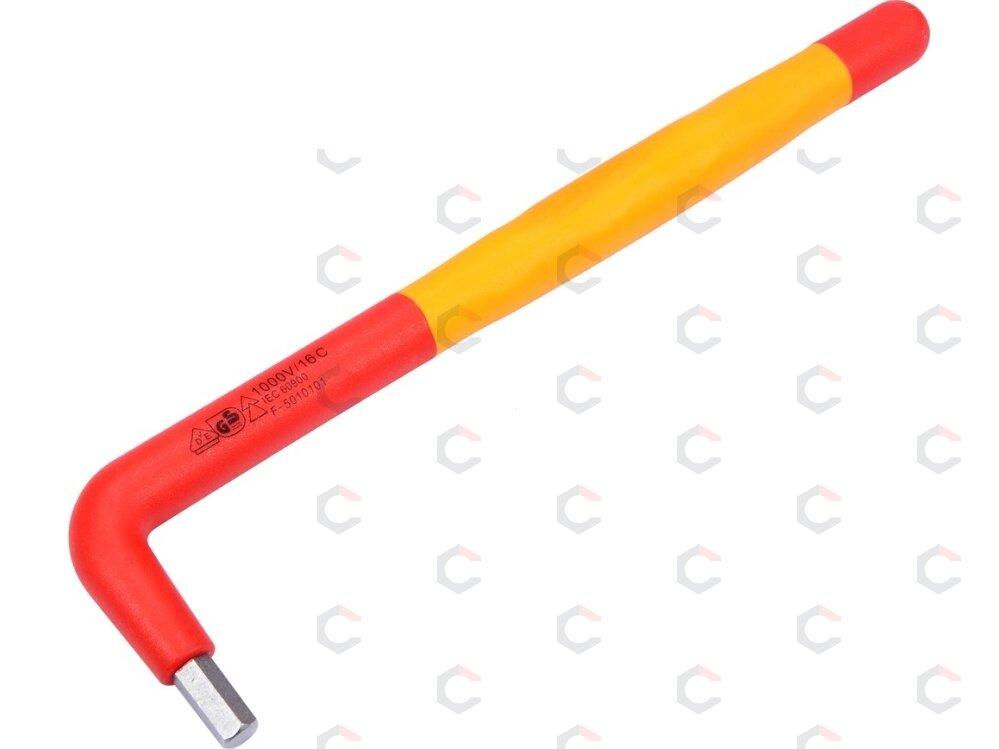 Izoliuotas raktas L-tipo 6-kampis 6 mm VDE (YT-21123) Izoliuotas raktas L-tipo 6-kampis 6 mm VDE (YT-21123)