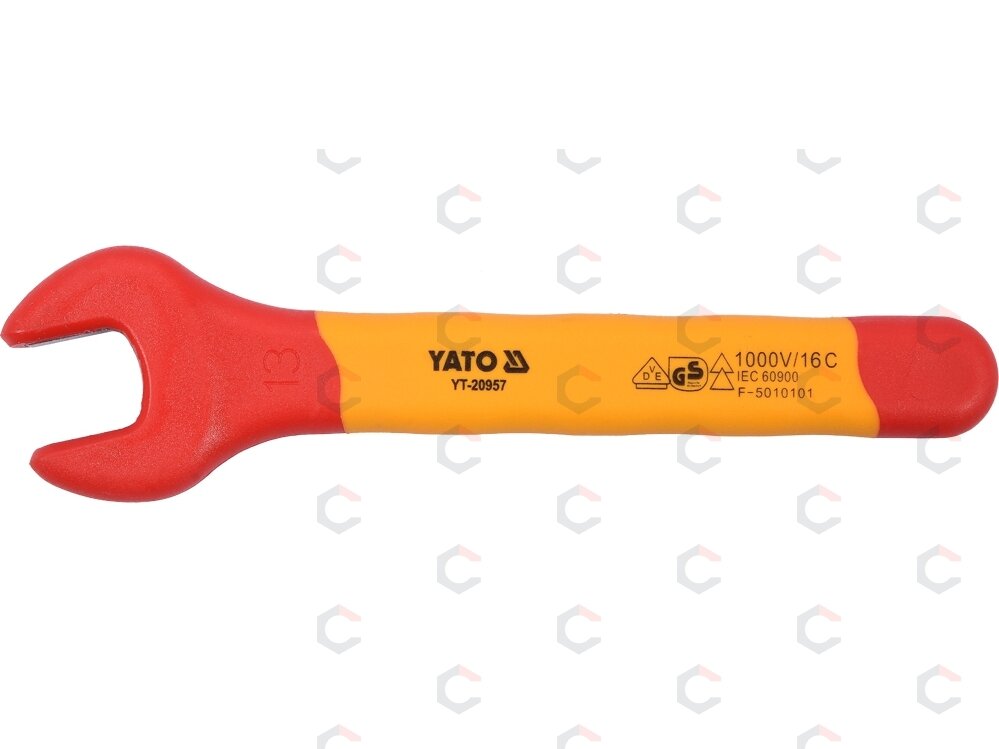 Izoliuotas veržliaraktis elektrikui atviru galu 13mm VDE (YT-20957) 1 Izoliuotas veržliaraktis elektrikui atviru galu 13mm VDE (YT-20957) 1