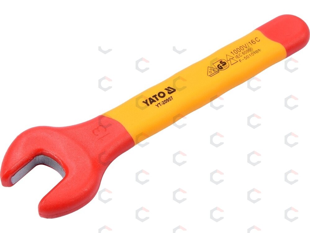 Izoliuotas veržliaraktis elektrikui atviru galu 13mm VDE (YT-20957) Izoliuotas veržliaraktis elektrikui atviru galu 13mm VDE (YT-20957)