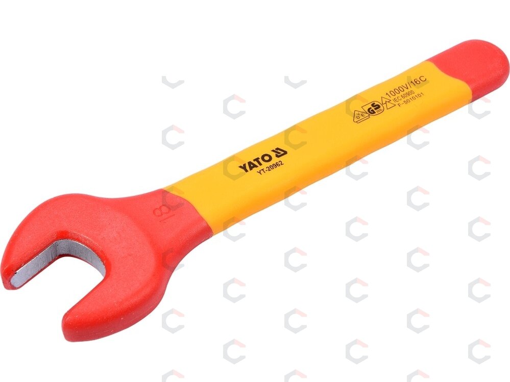 Izoliuotas veržliaraktis elektrikui atviru galu 18mm VDE (YT-20962) Izoliuotas veržliaraktis elektrikui atviru galu 18mm VDE (YT-20962)