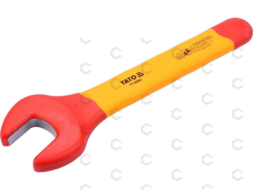Izoliuotas veržliaraktis elektrikui atviru galu 19mm VDE (YT-20963)