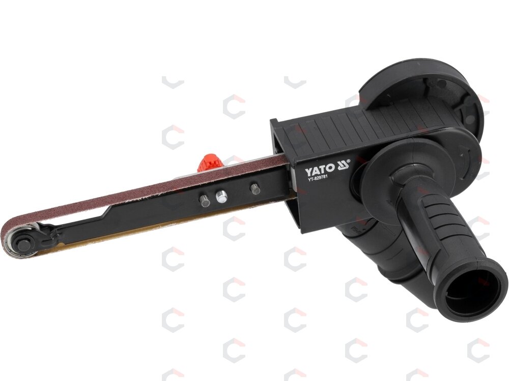 Juostinė šlifavimo mašinėlė | priedas 125 mm kampiniam šlifuokliui | M14 (YT-829781) 2 Juostinė šlifavimo mašinėlė | priedas 125 mm kampiniam šlifuokliui | M14 (YT-829781) 2