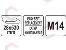 Juostinė šlifavimo mašinėlė | priedas 125 mm kampiniam šlifuokliui | M14 (YT-829781) 5 Juostinė šlifavimo mašinėlė | priedas 125 mm kampiniam šlifuokliui | M14 (YT-829781) 5