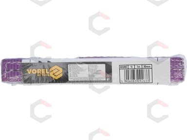 Juostinis diržas / stropas tekstilinis | dvisluoksnis | kilpa | 1t, 1m, 30mm (82265)