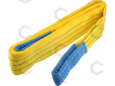 Juostinis diržas / stropas tekstilinis | dvisluoksnis | kilpa | 3t, 3m, 90mm (82280) Juostinis diržas / stropas tekstilinis | dvisluoksnis | kilpa | 3t, 3m, 90mm (82280)