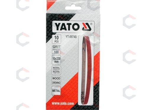 Juosta pneumatiniam šlifuokliui | P100 / 10X330 mm | 10 vnt. (YT-09745) 2 Juosta pneumatiniam šlifuokliui | P100 / 10X330 mm | 10 vnt. (YT-09745) 2