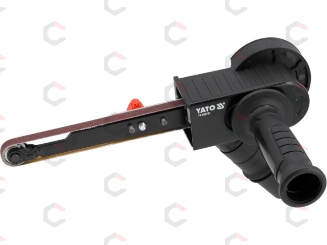 Juostinė šlifavimo mašinėlė | priedas 125 mm kampiniam šlifuokliui | M14 (YT-829781) 2 Juostinė šlifavimo mašinėlė | priedas 125 mm kampiniam šlifuokliui | M14 (YT-829781) 2