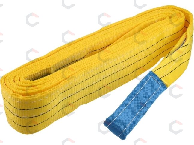 Juostinis diržas / stropas tekstilinis | dvisluoksnis | kilpa | 3t, 6m, 90mm (82282) Juostinis diržas / stropas tekstilinis | dvisluoksnis | kilpa | 3t, 6m, 90mm (82282)