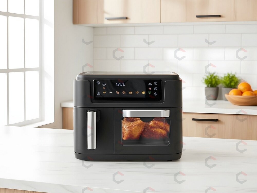 Karšto oro gruzdintuvė dviguba | be aliejaus, juoda | 2400 W, 3.5 L + 7.5 L (67564) 10