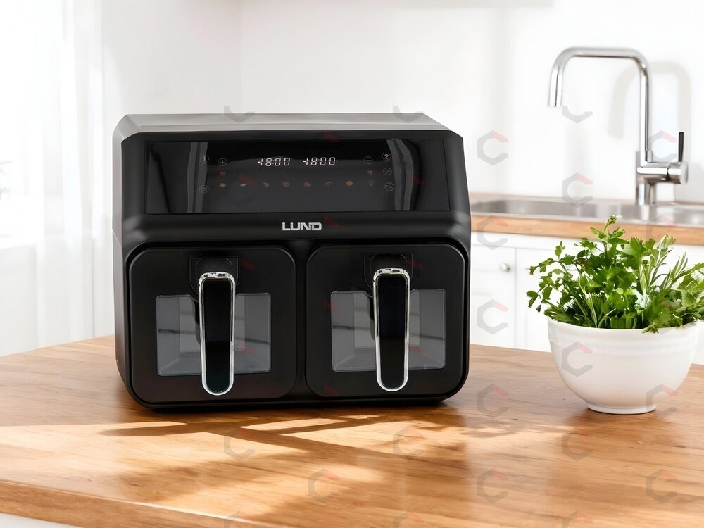 Karšto oro gruzdintuvė dviguba | be aliejaus, LCD valdymas | 4 L + 4 L (67563) 10 Karšto oro gruzdintuvė dviguba | be aliejaus, LCD valdymas | 4 L + 4 L (67563) 10