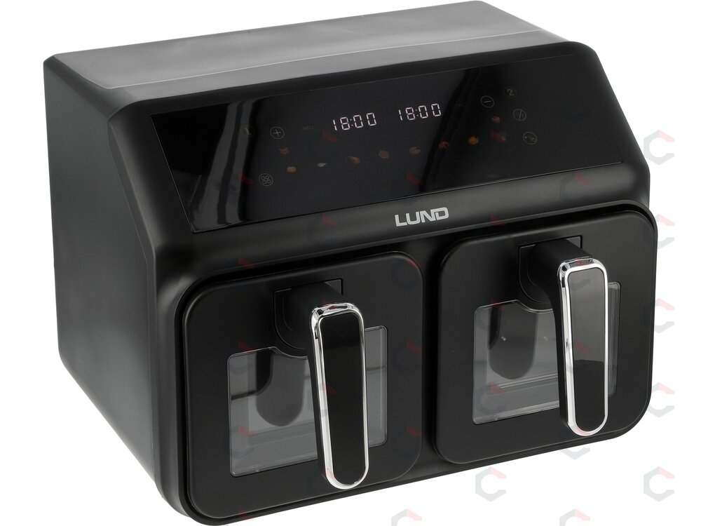 Karšto oro gruzdintuvė dviguba | be aliejaus, LCD valdymas | 4 L + 4 L (67563) 2 Karšto oro gruzdintuvė dviguba | be aliejaus, LCD valdymas | 4 L + 4 L (67563) 2