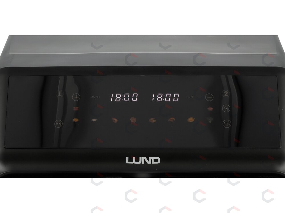 Karšto oro gruzdintuvė dviguba | be aliejaus, LCD valdymas | 4 L + 4 L (67563) 4