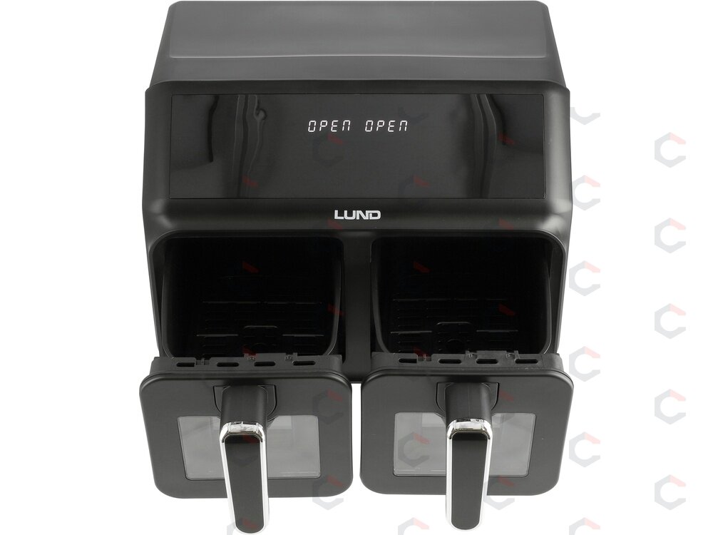 Karšto oro gruzdintuvė dviguba | be aliejaus, LCD valdymas | 4 L + 4 L (67563) 5 Karšto oro gruzdintuvė dviguba | be aliejaus, LCD valdymas | 4 L + 4 L (67563) 5