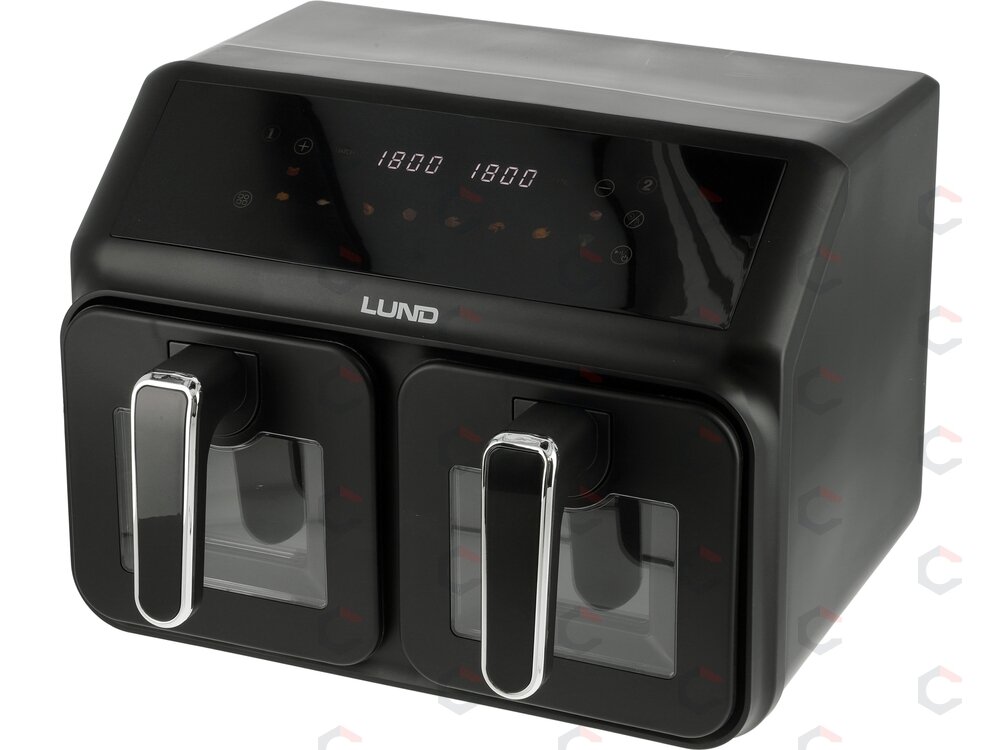 Karšto oro gruzdintuvė dviguba | be aliejaus, LCD valdymas | 4 L + 4 L (67563) Karšto oro gruzdintuvė dviguba | be aliejaus, LCD valdymas | 4 L + 4 L (67563)