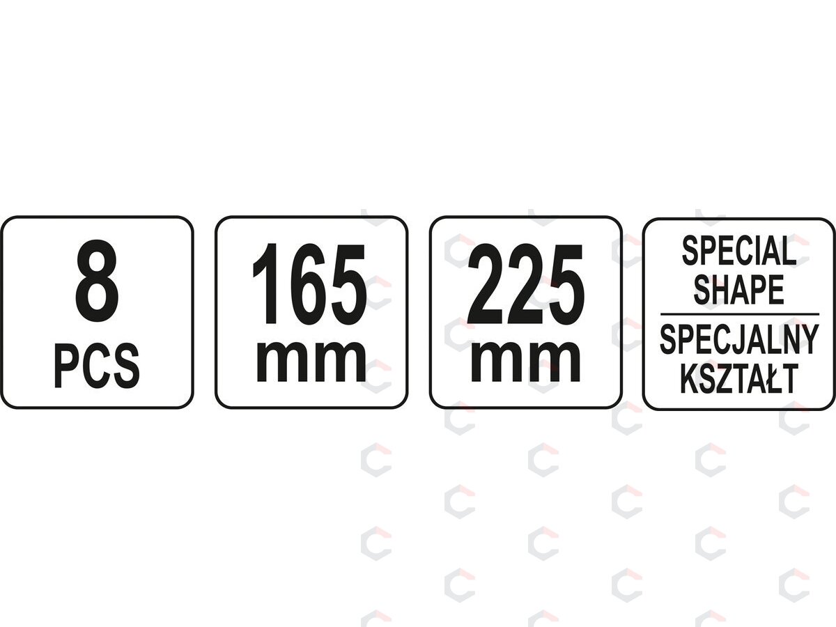 Kabliukų ir kabliukų su užapvalintais galais rinkinys | 8 vnt. (YT-08431) 4 Kabliukų ir kabliukų su užapvalintais galais rinkinys | 8 vnt. (YT-08431) 4