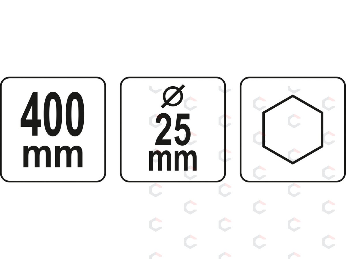 Kaltas įžeminimams HEX 25 mm (YT-47197) 2
