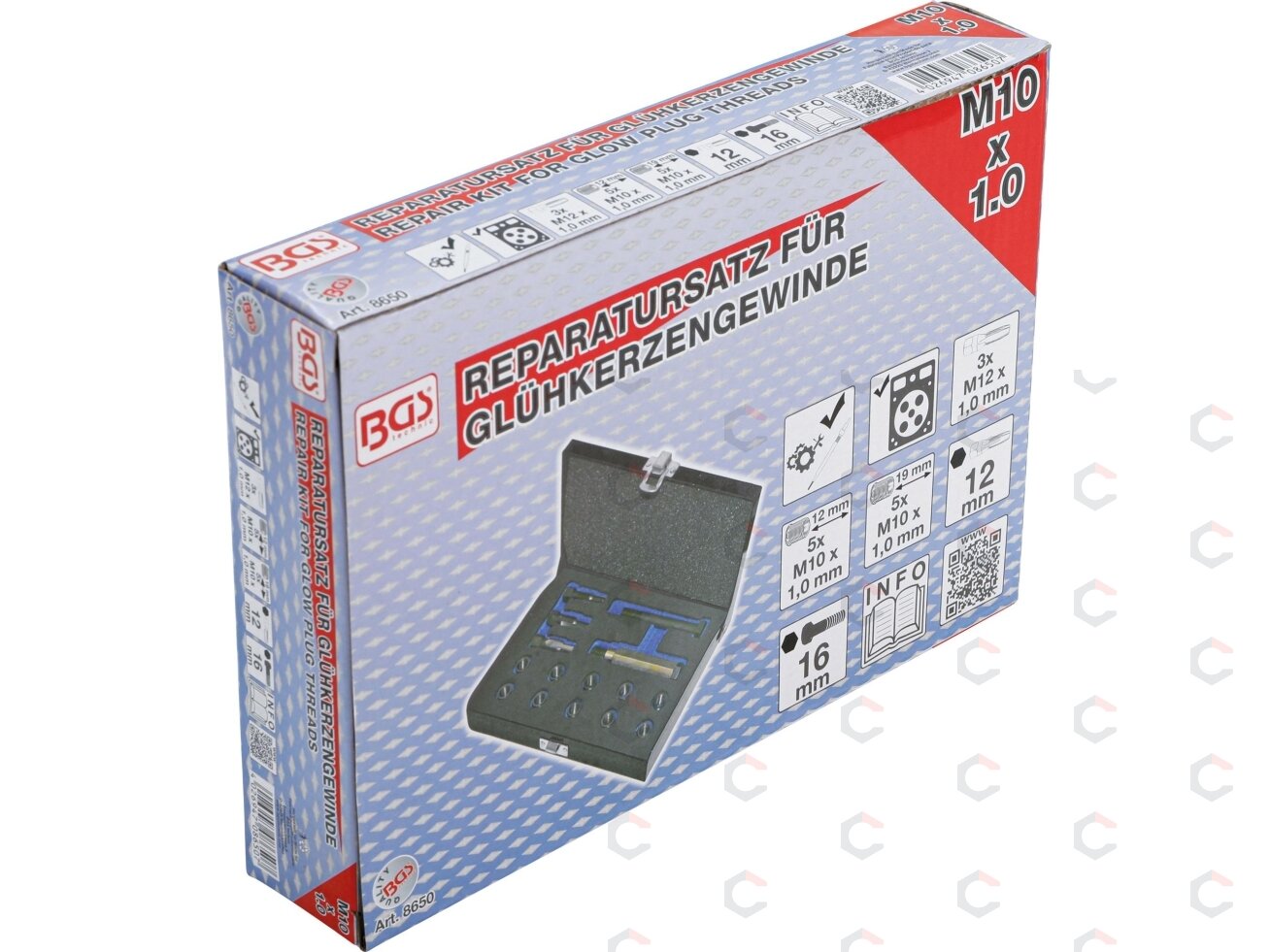 Kaitinimo žvakės sriegio remonto komplektas | M10 x 1.0 (8650) 4 Kaitinimo žvakės sriegio remonto komplektas | M10 x 1.0 (8650) 4