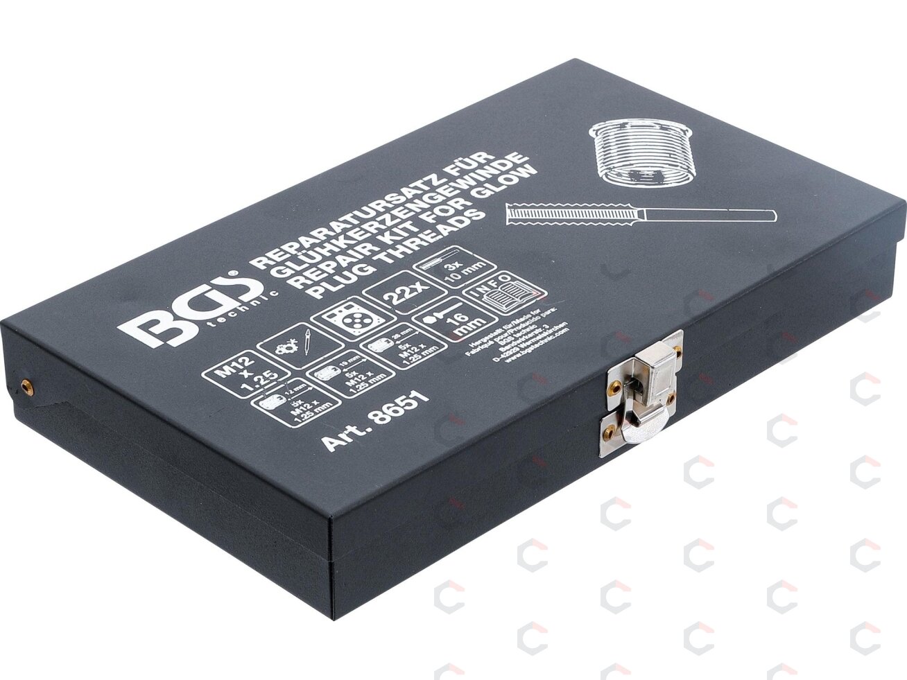 Kaitinimo žvakės sriegio taisymo komplektas | M12 x 1.25 (8651) 4 Kaitinimo žvakės sriegio taisymo komplektas | M12 x 1.25 (8651) 4