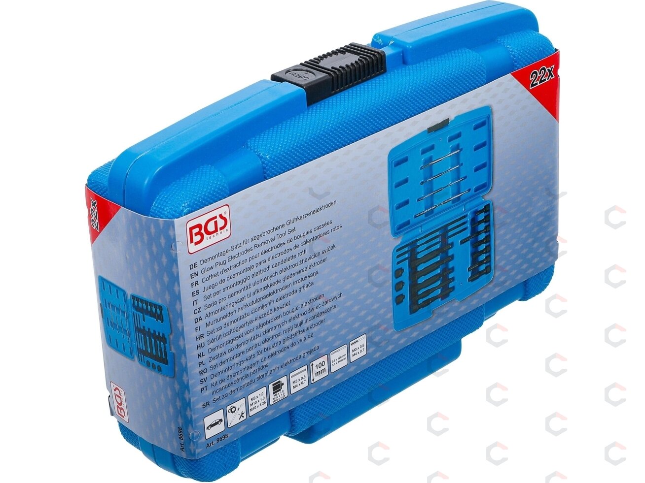 Kaitinimo žvakių elektrodų šalinimo įrankių rinkinys | M8 / M10 (8698) 4