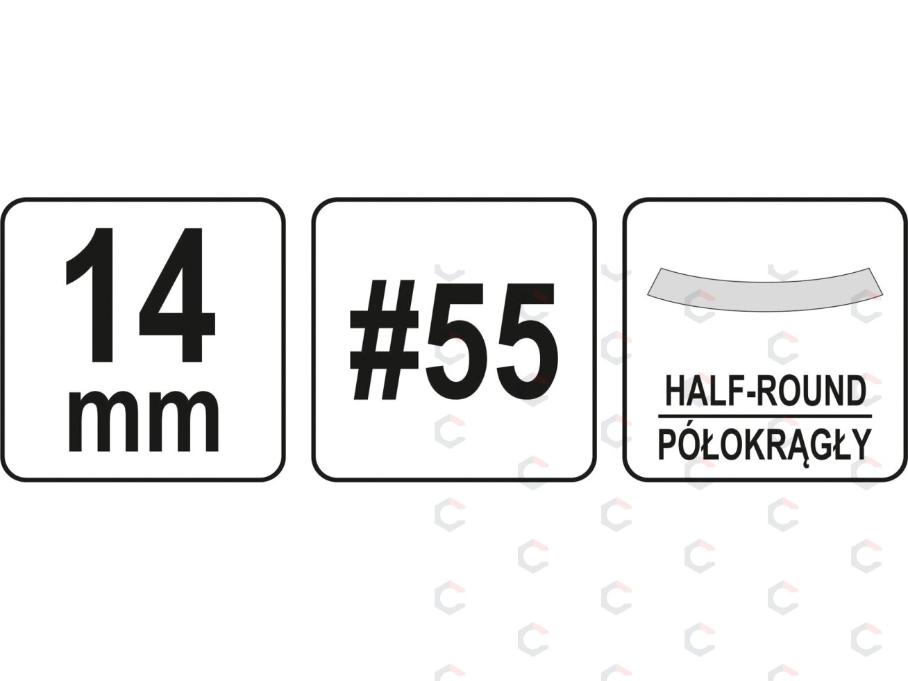 Kaltas medžiui | pusapvalis | 14 mm (YT-62823) 3 Kaltas medžiui | pusapvalis | 14 mm (YT-62823) 3