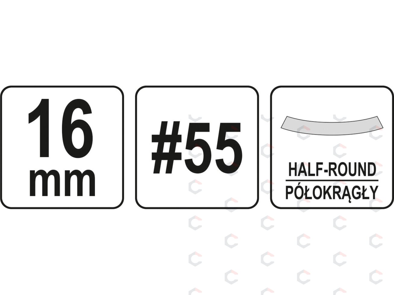 Kaltas medžiui | pusapvalis | 16 mm (YT-62824) 3 Kaltas medžiui | pusapvalis | 16 mm (YT-62824) 3