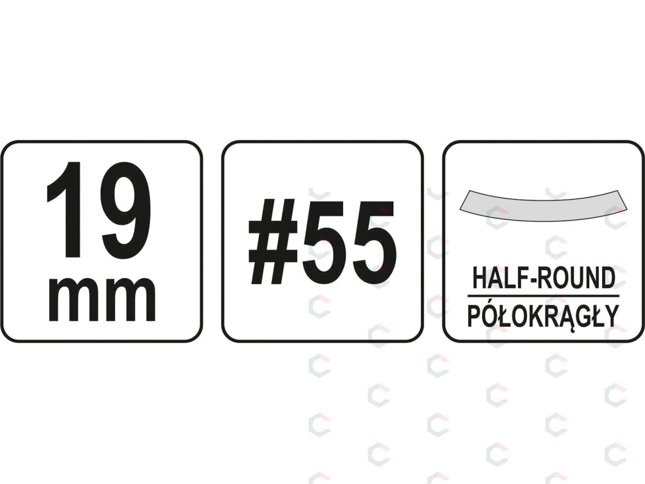 Kaltas medžiui | pusapvalis | 19 mm (YT-62825) 3 Kaltas medžiui | pusapvalis | 19 mm (YT-62825) 3