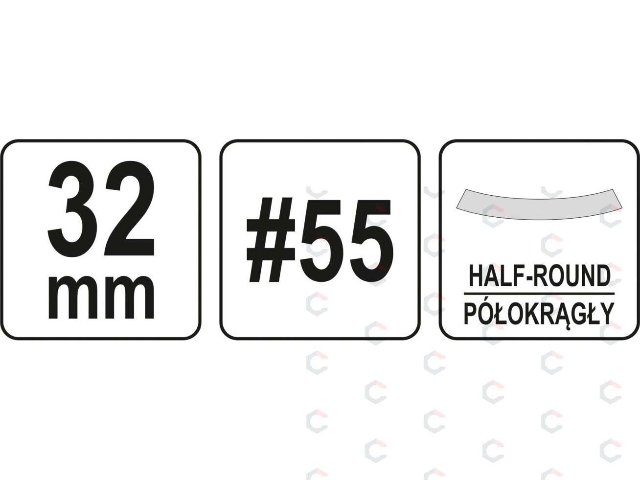 Kaltas medžiui | pusapvalis | 32 mm (YT-62827) 3 Kaltas medžiui | pusapvalis | 32 mm (YT-62827) 3